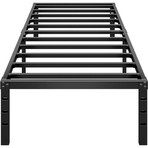Twin 18-inch Heavy Duty Black Metal Platform Bed Frame