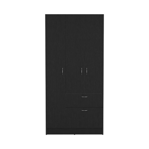 Two Piece Brown and Black Bedroom Set