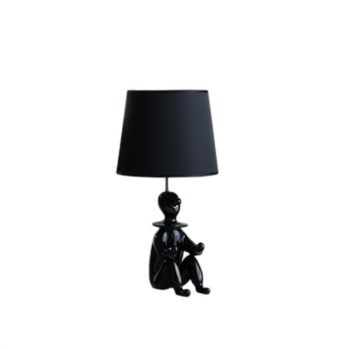 21" Black Sculptural Clown Phone Holder Desk Lamp
