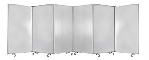 71" White Iron Folding Three Panel Screen Room Divider