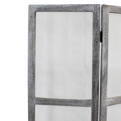 53" X 67" Gray Wood Breezer Mesh  Screen