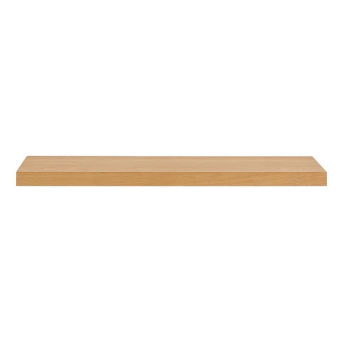 43" Natural Light Brown Wooden Floating Shelf