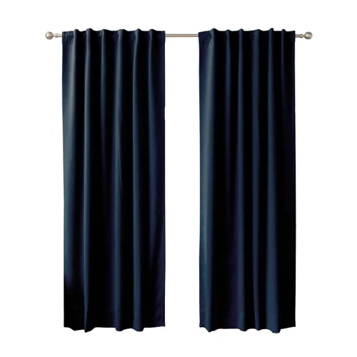 52 x 102 inch Solid Navy Blue Thermal Blackout Curtain Panels - Set of 2