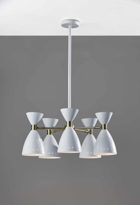 Cinco Diabolo Adjustable White Metal Pendant