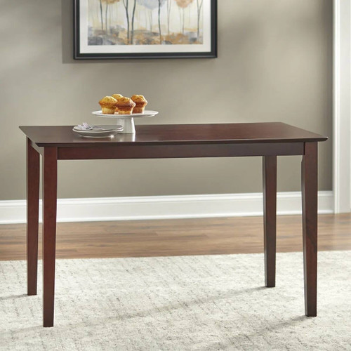 47 x 29 inch Rectangular Dining Table in Espresso Brown Wood Finish