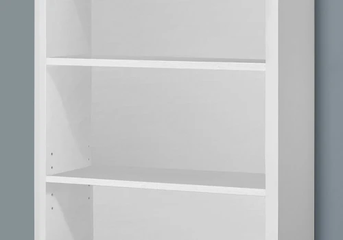 White Wood Adjustable Four Tier Bookcase