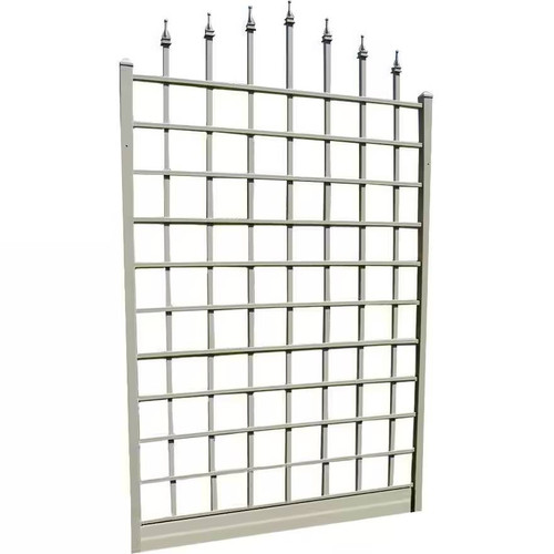 8-Foot Outdoor Garden Trellis in Mocha Brown Vinyl PVC