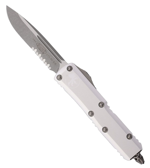 Microtech UTX-85 S/E OTF Automatic Knife Natural Clear Al (3.1" Apoc Serr)