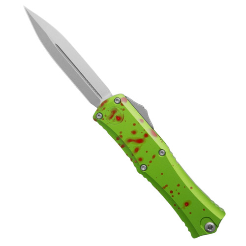 Microtech Hera II Mini D/E OTF Automatic Knife Zombie Aluminum (3" Stonewash)