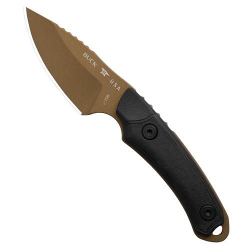 Buck 662 Alpha Scout Backcountry Fixed Blade Knife Rubber/GRN (2.9" Bronze)