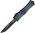 Microtech Hera II Mini S/E Recurve OTF Knife Blue X-51 Aluminum (3" Black SW)