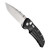 Hogue Knives EX01 Knife Black Aluminum Handle Drop Point Blade (4" Tumble Plain)