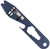 Cobalt Keychain MultiTool from Toor Knives angled view featuring dual-purpose pry bar tip, bottle opener function, wrench socket cutout, stainless steel Phillips driver bit with retention rings, and keyring attachment hole