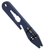 Cobalt Toor Knives Keychain MultiTool diagonal angle on white background displaying round keyring hole, hex wrench cutout, bottle opener curve, Phillips screwdriver bit secured with dual black o-rings, and split pry bar tip