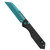 Heretic Jinn Push Button Automatic Knife Black Carbon Fiber (3" Teal)