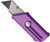 Pink CHUB Slipper manual OTF utility knife with silver pocket clip, extended blade, lightweight aluminum handle, Chaves Blue Label colorful EDC collection