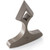 Side angle view of Toor Knives Thor's Hammer tan push dagger isolated on white showing textured ergonomic handle, diamond-pattern spike point, and curved body profile from three-quarter perspective
