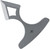 Gray Toor Knives Thor's Hammer push dagger isolated on white showing sharpened diamond spike, textured handle grip, and engraved brand logo on curved body