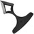 Black Toor Knives Thor's Hammer push dagger isolated on white showing sharpened diamond spike, textured handle grip, and engraved brand logo on curved body