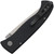 (Closed Knife - Clip Detail) Pro-Tech Brend automatic knife pocket clip close-up | Tip-up carry positioning with black aluminum handle scales | USA-made tactical folder with stainless hardware