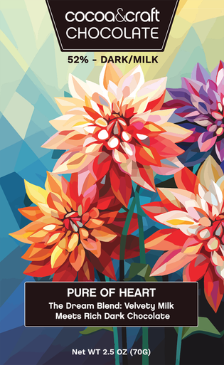 Pure of Heart – Dark/Milk Chocolate Blend | Cocoa & Craft