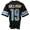 Show everyone who the true fan is with this Kenny Golladay Autographed Custom Black Football Jersey, with its classic style. Cheer on the Honolulu blue and silver on game day with stitched numbers and lettering to make it feel like the real thing. Autographed by Kenny Golladay in our store on Saturday, October 21, 2017. Comes with authentication sticker and certificate of authenticity.