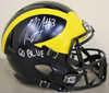 Rashan Gary Auto Michigan Wolverines Full Sized Helmet Inscribed "#3" & "Go Blue" ~ JSA Certified