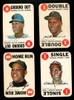 1968 Topps Baseball Insert Cards Lot of 13 w/ Mays, Aaron, and Clemente EX