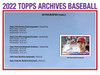 2022 Topps Archives Baseball Hobby Box