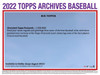 2022 Topps Archives Baseball Hobby Box