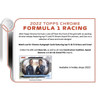 2022 Topps F1 Formula One Chrome Racing Hobby Box