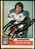 1974/75 Topps Brad Park Signed Autographed Card #50 JSA