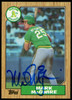 1987 Topps Mark McGwire Signed Autographed Card #366 JSA
