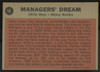 1962 Topps Managers' Dream Mantle Mays #18 VG/EX
