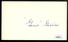 Goose Goslin Signed Autographed Index Card JSA
