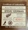 Highland Mint Steve Yzerman Bronze Commemorative Coin in Case