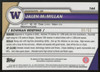 2023 Bowman Chrome University Jalen McMillan 1st Auto Gold Lava /50 #164