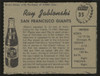 1958 Hires Root Beer Ray Jablonski #35 G/VG