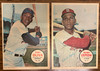 1967 Topps Baseball Pin-Up Posters Lot of 8 EX-EX/MT Mays Aaron