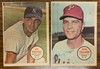 1967 Topps Baseball Pin-Up Posters Lot of 8 EX-EX/MT Mays Aaron