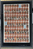 1996-97 Topps Basketball Full Uncut Sheet Kobe + Iverson RCs Framed