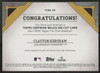 2024 Tier One Clayton Kershaw Relic Die Cut /99 #T1RD-CK