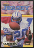 1998 Playoff Momentum Barry Sanders Team Jersey #R40