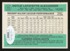 1984 Donruss Doyle Alexander #439 Signed Auto JSA