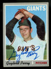 1970 Topps Gaylord Perry #560 Signed Autographed Card JSA