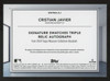 2024 Museum Collection Cristian Javier Gold Triple Patch Auto /25 #SWTRA-CJ