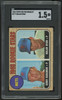 1968 Topps Milton Bradley Nolan Ryan/Jerry Koosman Rookie Stars #177 SGC 1.5