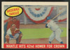 1959 Topps Baseball Thrills Mickey Mantle Hits 42nd Homer #461 VG-VG/EX