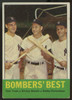 1963 Topps Baseball Bomber's Best Mantle Richardson Tresh #173 G/VG (Creases)