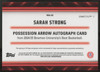2024-25 Bowman Best U Sarah Strong Possession Arrow Green Mini Diamond Auto /99